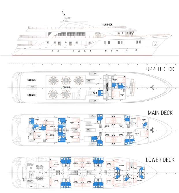 Cabin layout for Admiral