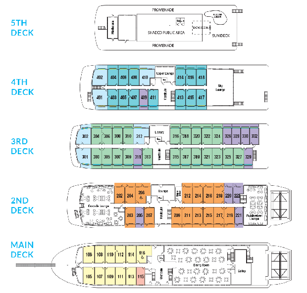 Cabin layout for American Pride