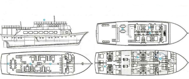 Cabin layout for Love Boat