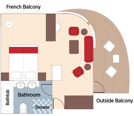 Grand Suite Lily Deck, 430 sq. ft.